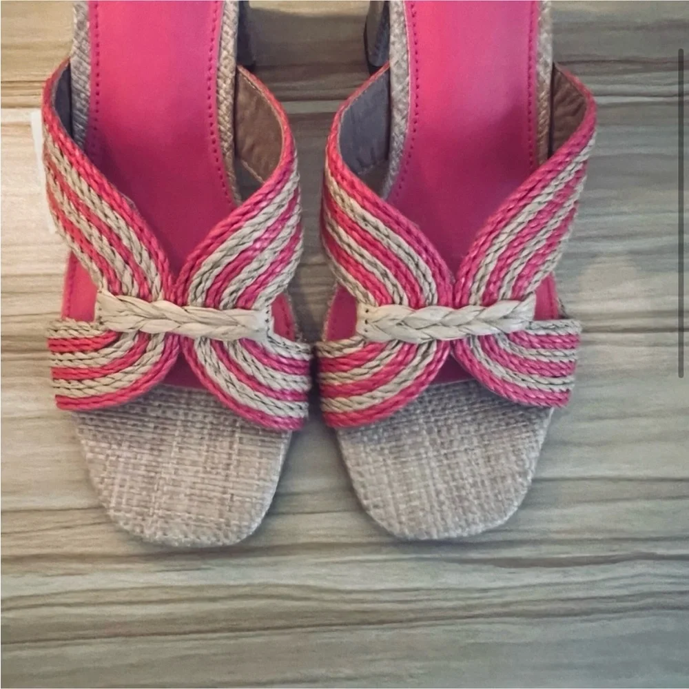 ✅🆕Doca Vita Haddy style 3" high heel
raffia sandal in pink /tan SANDAL - Picture 8 of 8